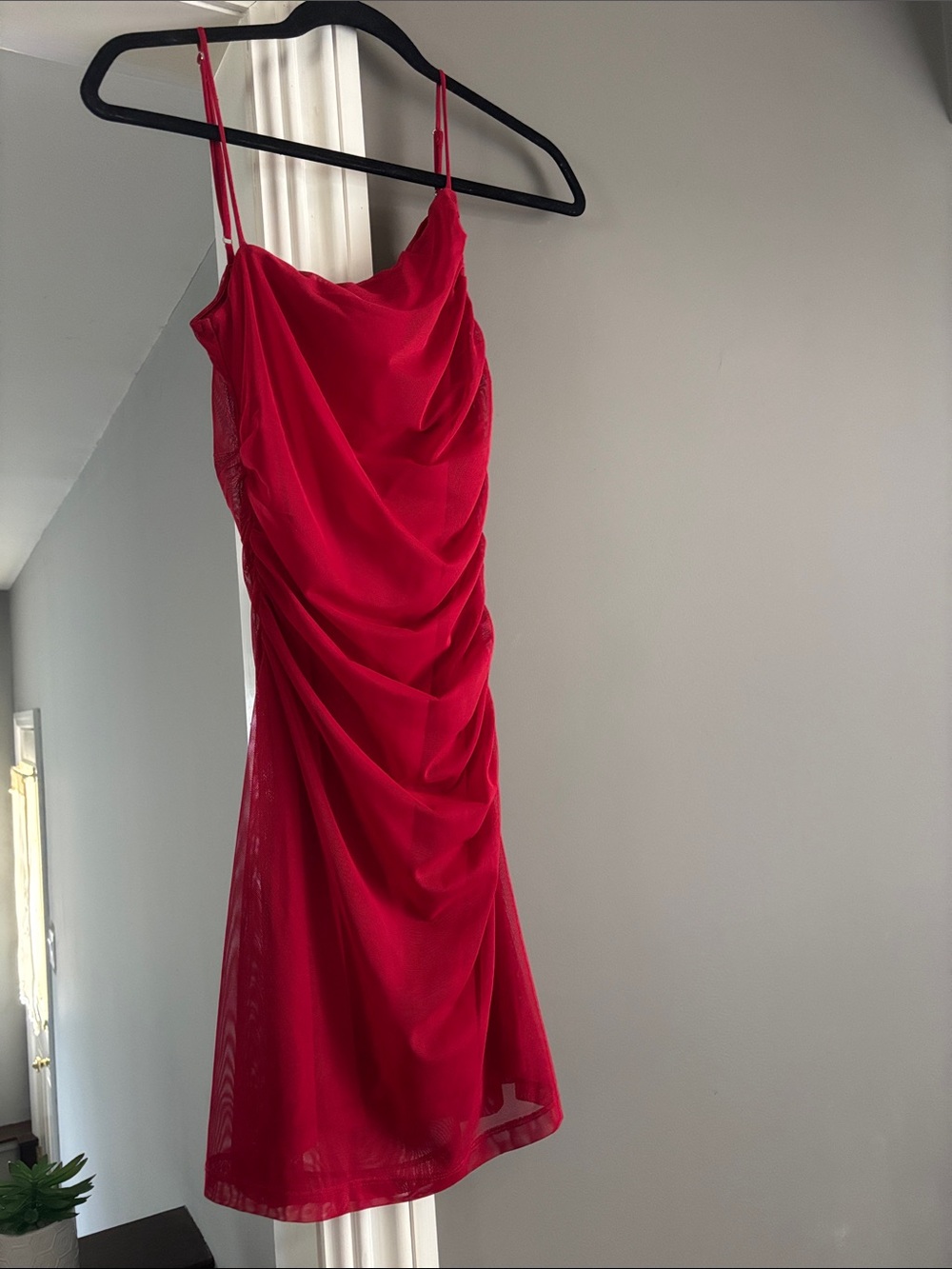 Princess Polly Red Ruched Mini Slip Dress